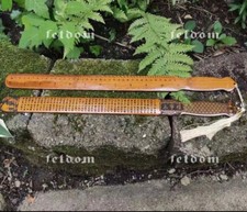 Bamboo Ruler Sword Paddle Crafted with Calligraphy of  Three Character Classic"