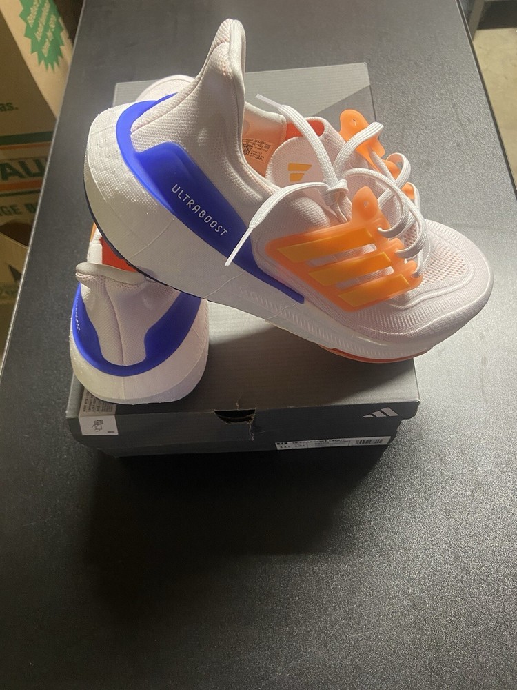 mens adidas ultraboost light solar gold blue sz 12.5 HQ6352