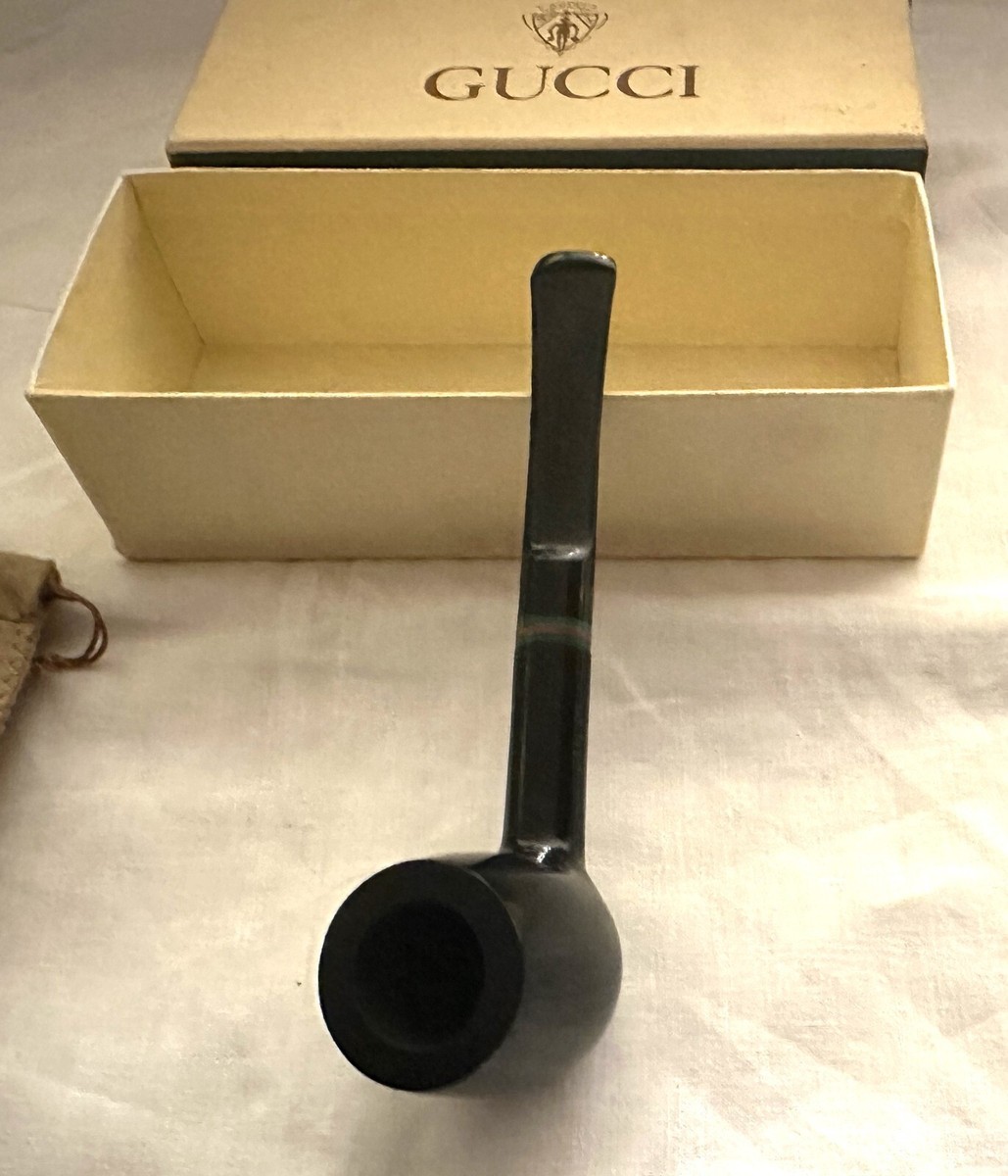 Vintage Authentic GUCCI Tobacco PIPE with Pouch and Box (Never