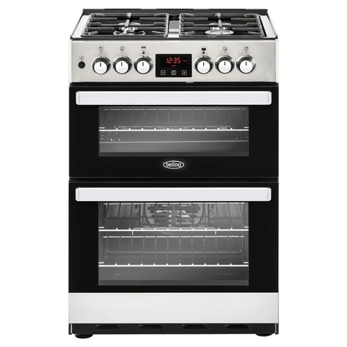 Belling Cookcentre 60cm Dual Fuel Range Cooker 4 Stainless Steel 60DF Grade C
