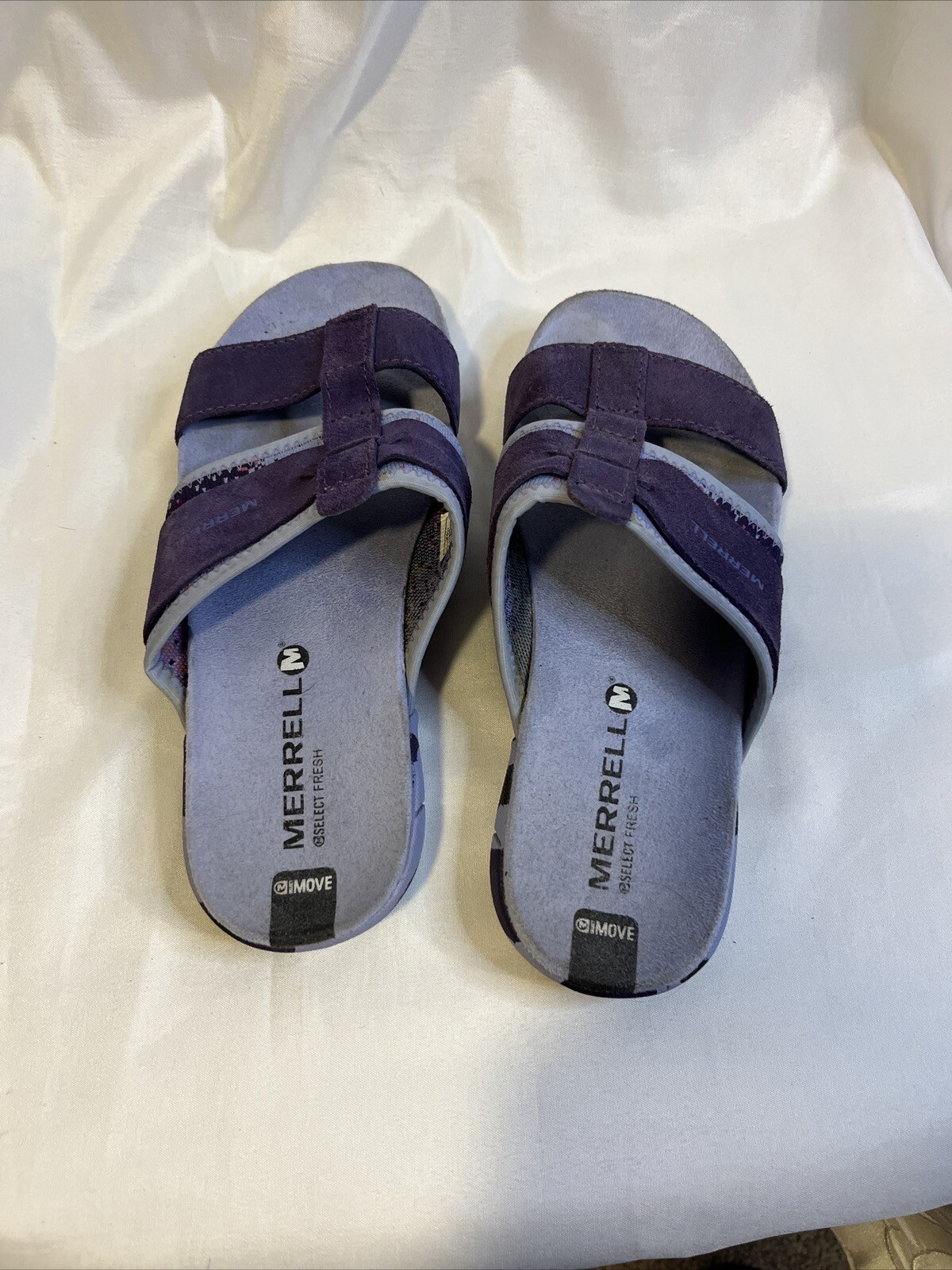 Merrell Mimix Bay sandalo donna viola paracadute slip on comodo slide taglia 6