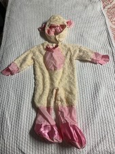 Rubies Little Lamb Pink Gingham Halloween 2 Piece Costume Size 12/18 Months