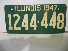 plaque immatriculation usa illinois 1947 license plate old ancienne