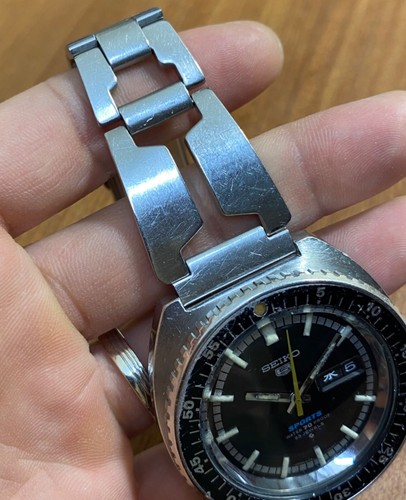 vintage Seiko 5 Sport 6106-8510 Day Date Military Diver Pilot bracelet Automatic - Picture 9 of 17
