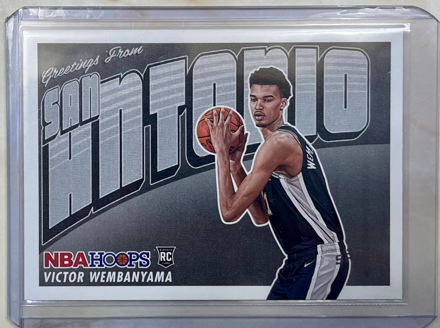Victor Wembanyama #1 - 2023-24 Panini NBA Hoops Rookie Greetings Spurs