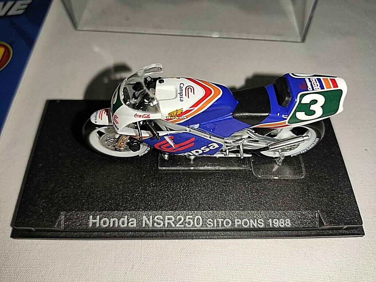 Honda Nsr 250 Sito Pons 1988 Moto Scale 1/24 Die Cast Model Grandi