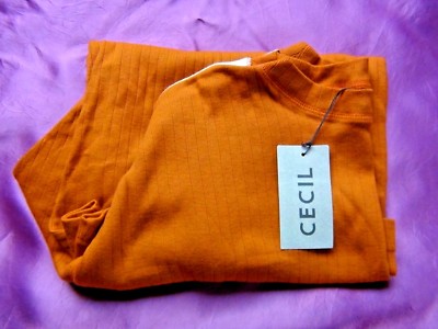 Cecil Men Short sleeve Shirt Sz XL Orange 100% Cotton Cooles Herrenshirt 