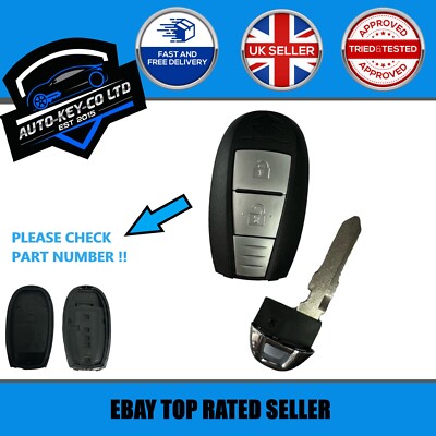 NEU ERSATZ 2 TASTEN FERNBEDIENUNG SMART SCHLÜSSEL GEHÄUSE SCHALE SUZUKI SWIFT VITARA SX4 ETC.