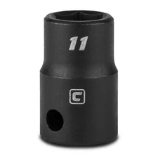 Capri Tools Shallow Impact Socket, 3/8 in. Drive, 6-Point, Metric 8 to 24 mm