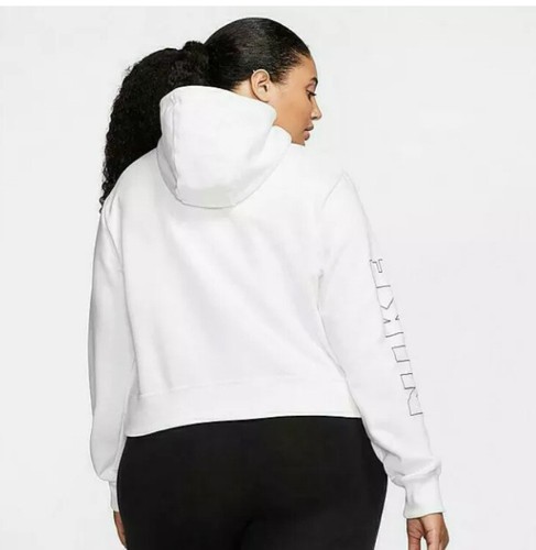Nike Women's Size 3X Plus Size NSW Fleece Air Hoodie DB6050 010 White - Bild 2 von 5