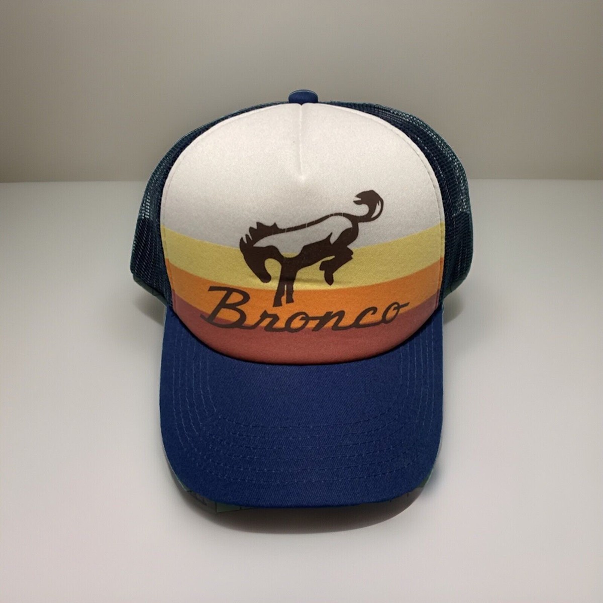 Ford Bronco Trucker Snapback Hat Cap Foam Padded Mesh-Back NWT