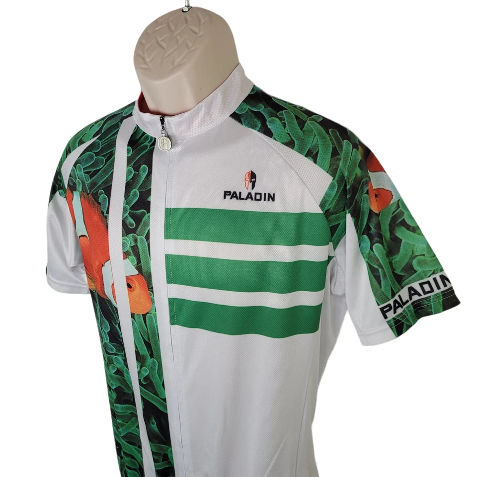 Paladin Men Short Sleeve Cycling Bike Jersey Size Large Clown Fish Sea Coral - Image 4 of 4
