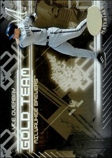 2005 Leaf Certified #GT-13 Lyle Overbay   Gold Team Milwaukee Brewers