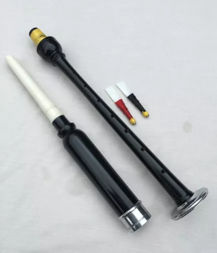 Rosewood Practice Chanters Black Color With Silver Mounts Free Reed