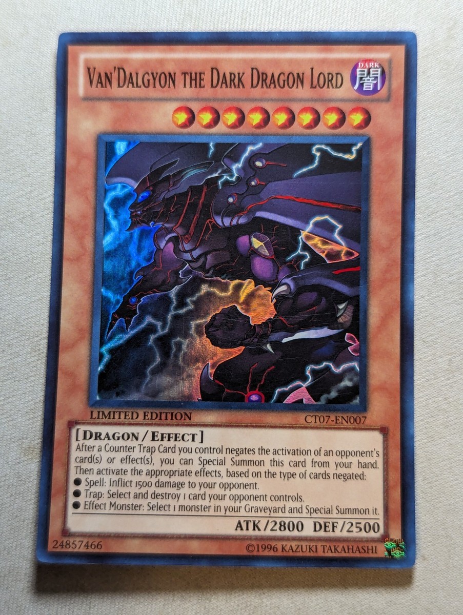 Yugioh Van'Dalgyon the Dark Dragon Lord CT07-EN007 Super Rare