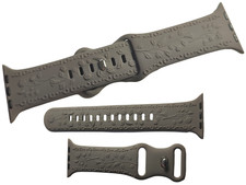 Soft Silicone Replacement for Apple Strap - Engraved Wildflower Design - 38-45mm