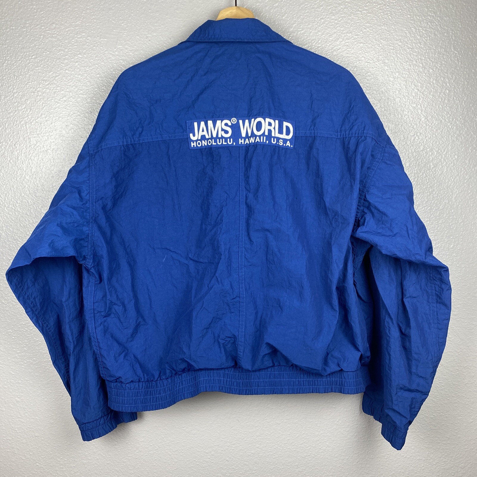 Rare Vintage 80s Jams World Blue Windbreaker Honolulu… Gem