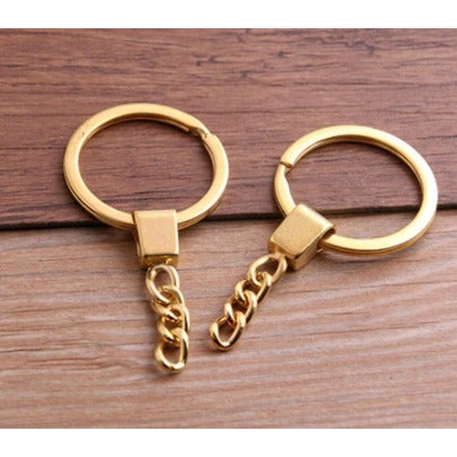 Quality 10 Blank Keyring Keychain Key Chain Ring Findings Split Rings ...