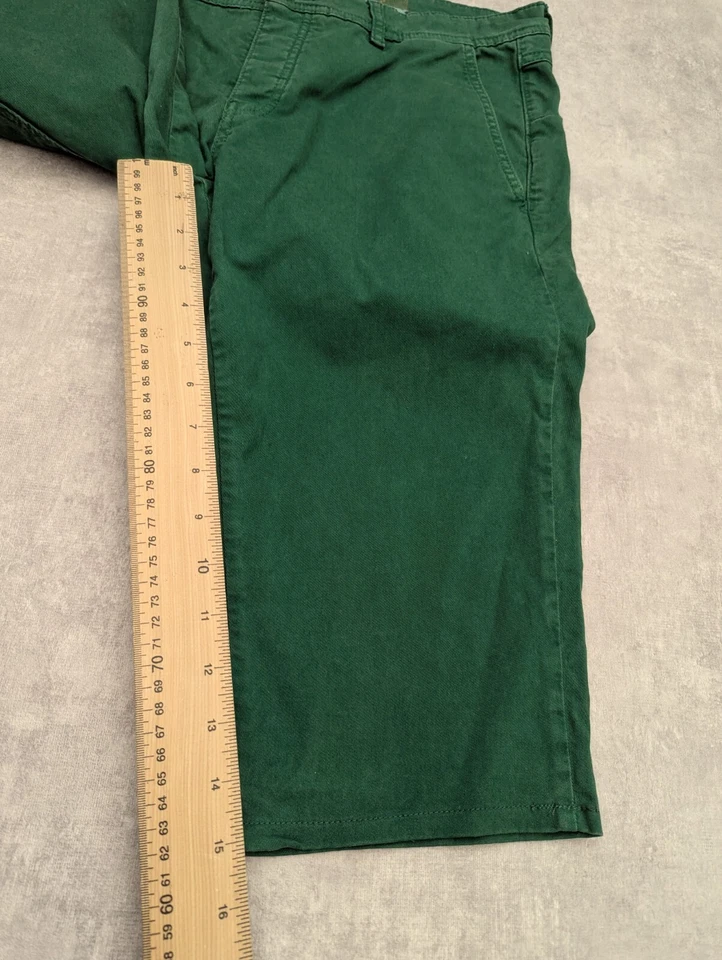 Iceberg Shorts Mens 34 Green Chino Bermuda Summer Holiday Casual Jorts Stretch — 第 3/4 张图片