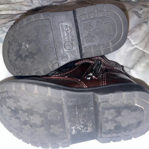 GUC girls Patent leather Naturino boots size 7 with zipper closure+ Fur - Picture 7 of 8