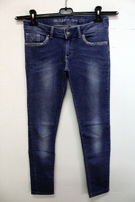 Guess Los Angeles Damen Jeans Größe 36 Hose Blau Baumwolle Pants Pant Logo