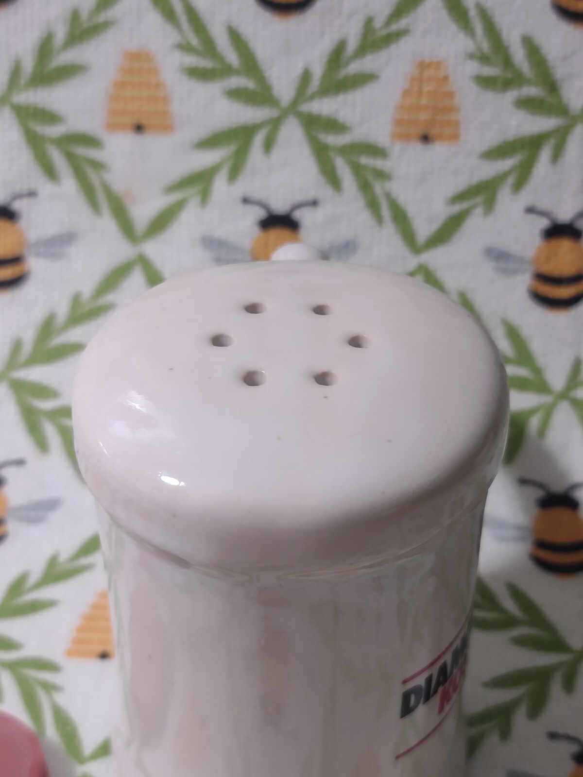 VTG Diamond Crystal Kosher Salt Shaker Ceramic Advertising Salt Shaker