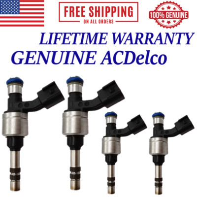 Set of 4 OEM ACDelco Fuel Injectors 2010, 2011 Buick LaCrosse 2.4L I4 #12629927