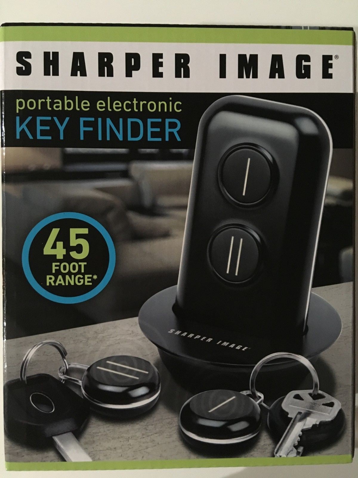Sharper Image Portable Electronic Key Finder For 2 Sets of Keys