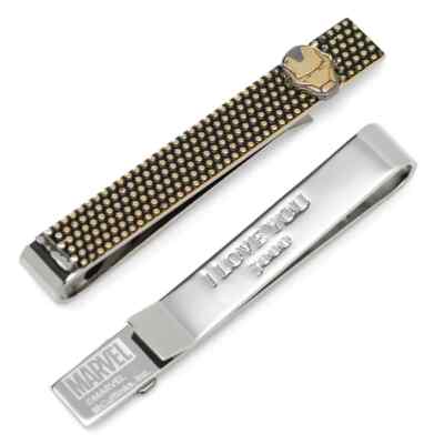 Iron Man ''I Love You 3000'' Textured Hidden Message Tie Bar