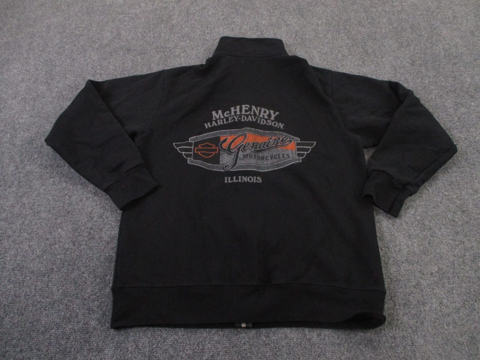 Harley Davidson Jacket Men M Casual Vintage Iron Motorcycle Logo Biker Riding
