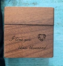 I Love You 3000 Engagement Ring Wood Box -new-
