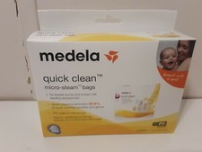 Medela Breast Feed Quick Clean Micro - Steam Bags 5 Count 100 Uses Brand New
