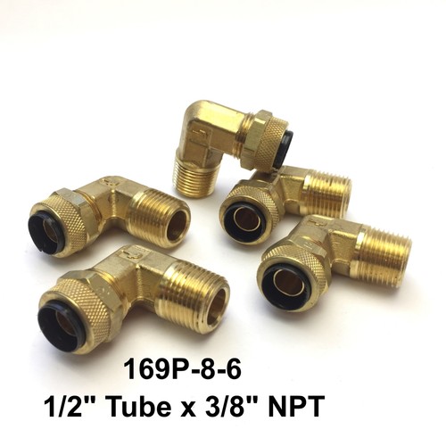 Lot of New Parker Poly-Tite Brass Compression Tube Fittings Connectors, Elbows - Picture 4 of 4