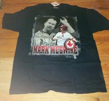 Vintage 90s Mark McGwire St. Louis Cardinals MLB Home Run Graphic T-Shirt Blue