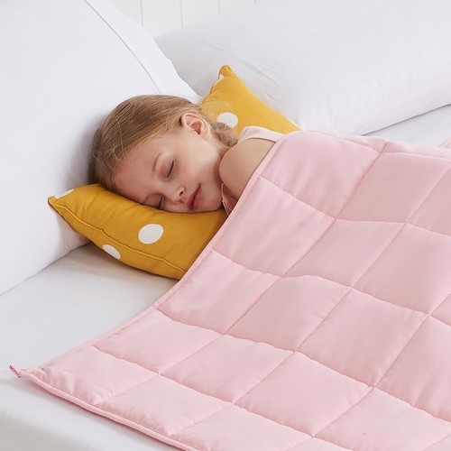 Adorable Pink Dinosaur Weighted Blanket - 7 lbs, Machine Washable 41"x60"