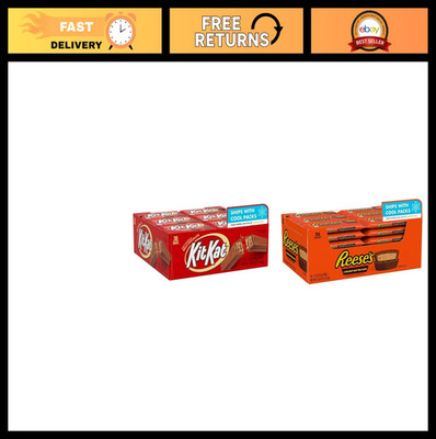 Chocolate Candy Variety Pack - 36 KIT KAT & 36 REESE'S Peanut Butter Cups, 1.5 o