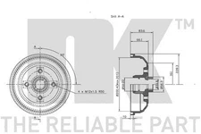 Genuine NK Rear Right Brake Drum for Vauxhall Nova SPi Catalyst 1.2 (2/92-12/93)