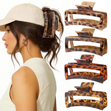 4 PCS 5 Inch Extra Large Claw Clips for Women, Tortoise Shell Jumbo Claw Clips f