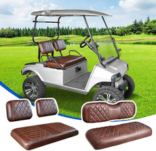 4PCS Golf Cart Seat Covers Kit, Front and Rear Seat Covers Fits Club Car DS Pre-
