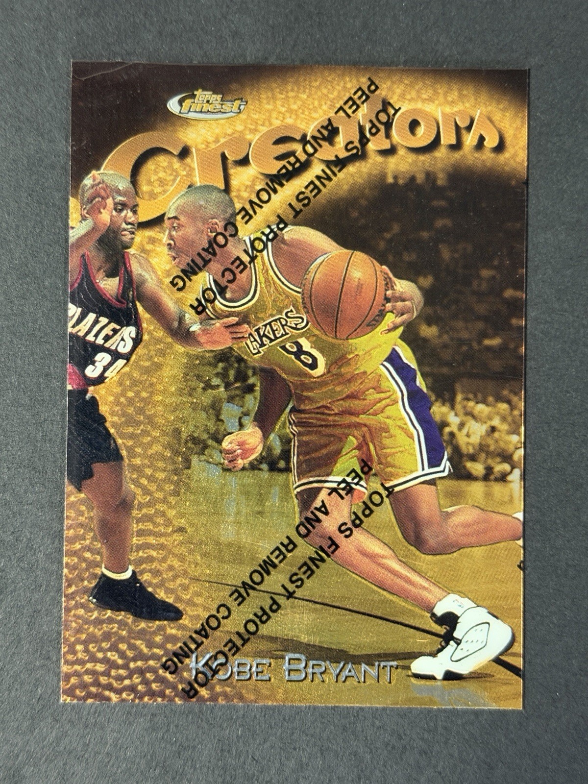 1997-98 Topps Finest Kobe Bryant #323 Gold Rare Creators w/ Coating Lakers