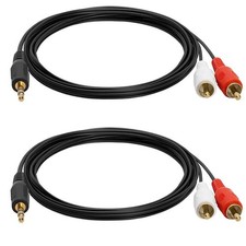 Y splitter audio cable 3.5mm to 2RCA Stereo A...