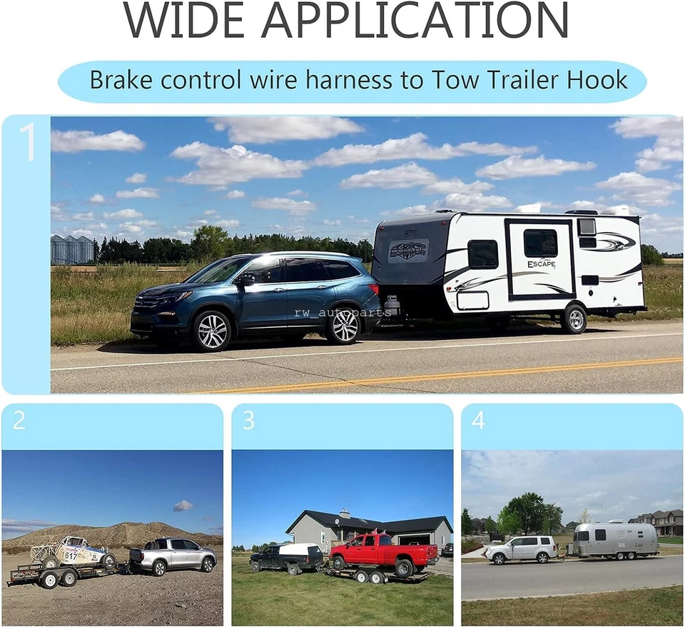 4 Pin Trailer Brake Control Connector Plug For Infiniti QX60 QX80 W/ Tekonsha - Image 4 of 4