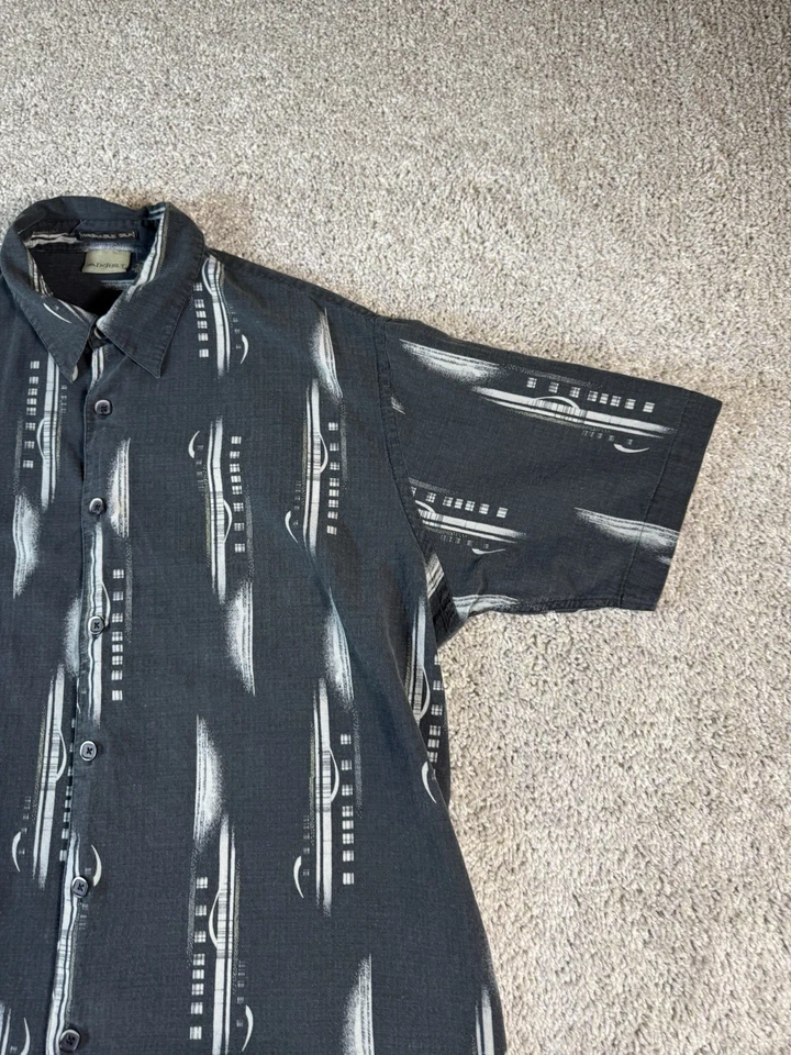 Camisa Hombre AXIST Seda Estampado Abstracto Talla XL Manga Corta Foto 3 de 4