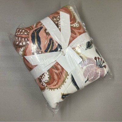 Pottery Barn Eleanor Palempore Percale Floral King Sz Pillow Sham Cover x 2 NWT