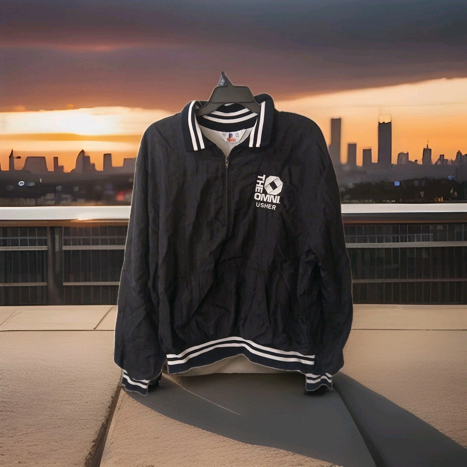 Vintage Rennoc Windbreaker Jacket Size 2X The Omni Usher 1/4 Zip