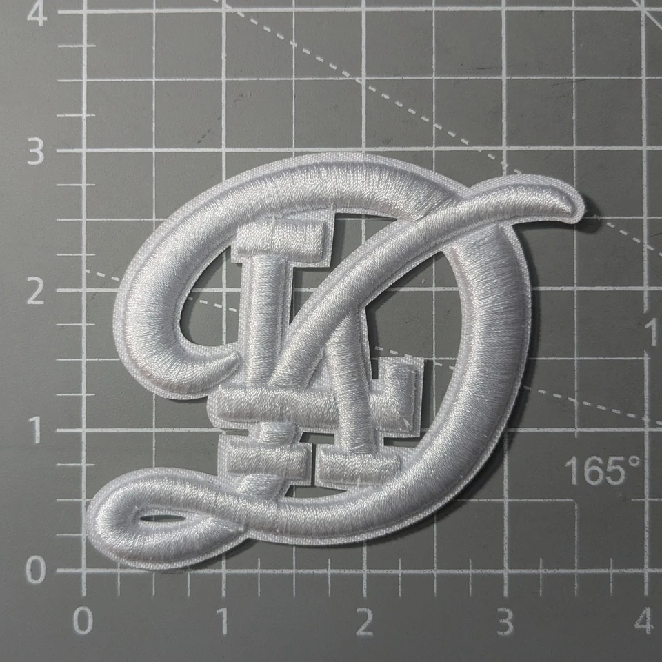 LA Patch White Los Angeles Dodgers 3D Puffer MLB Embroidered Iron On 3.5x3" - Image 3 of 4