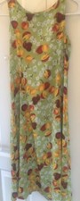 Vtg. Jonathan Martin Midi Dress Girls Sz 12 Easter Spring Green Cherries Chiffon