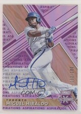 2019 Panini Elite Extra Edition Aspirations Purple /100 Miguel Hiraldo Auto t2a