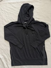 Aerie Oversized Grey Sweatshirt With A Hood And Side Zippers Size Small Gray
