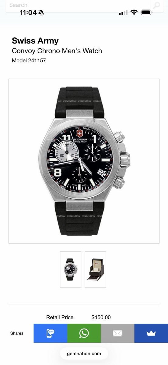 The Victorinox Swiss Army Convoy Chronograph (Model 241157) | eBay